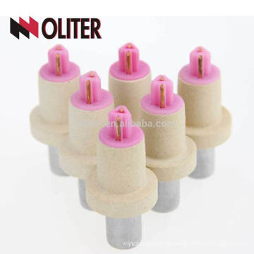 OLITER new arrival mi miltiple disposable fast non-splash molten platinum-rhodium expendable steel type s thermocouple tips